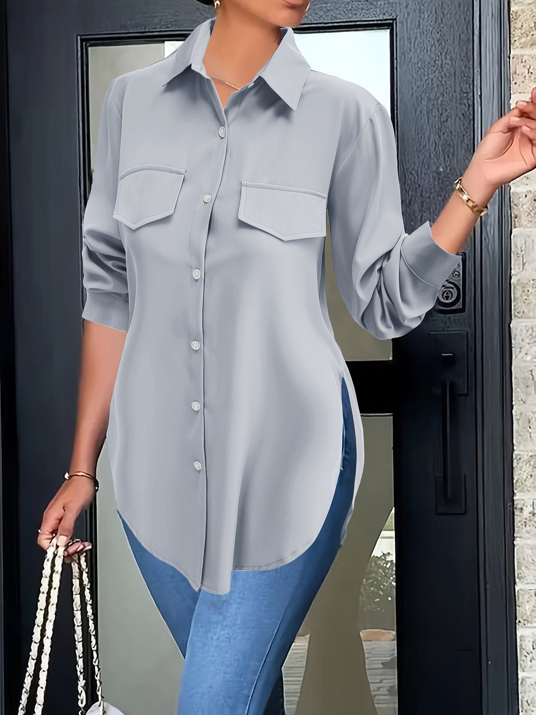 Levoire | Simple Unicolore Chemise gris