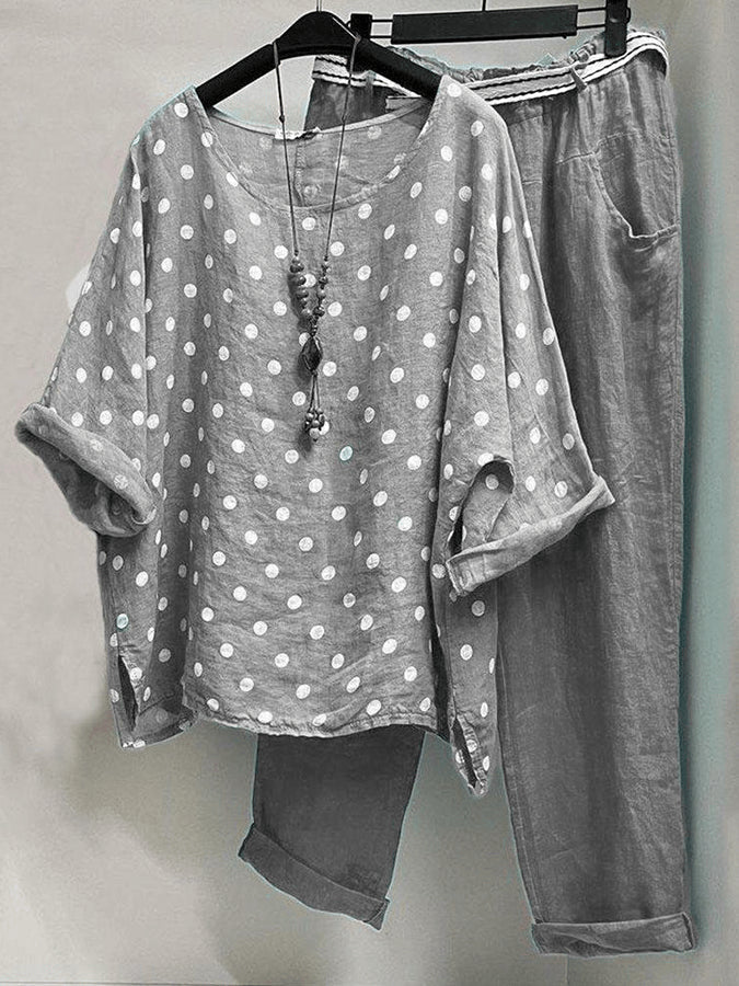 Levoire | Mode Femme Avec Imprimé Pois Gris