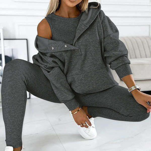 Levoire | Ensemble de sport 3 pièces Gris foncé