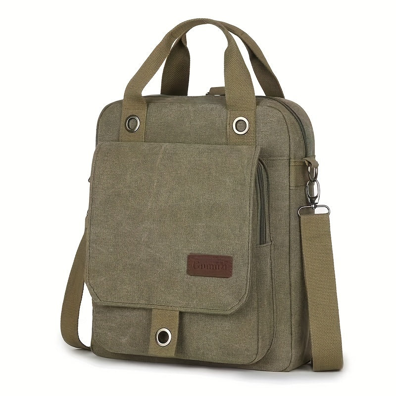 Levoire | Sac À Dos En Toile : Élégance Minimaliste Voyage Vert