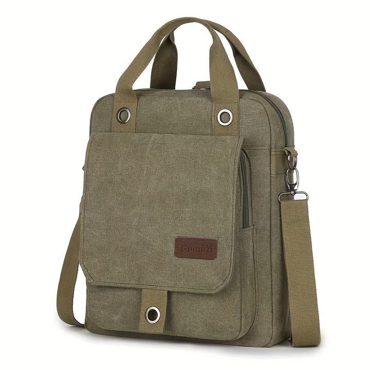 Levoire | Sac À Dos En Toile : Élégance Minimaliste Voyage Vert