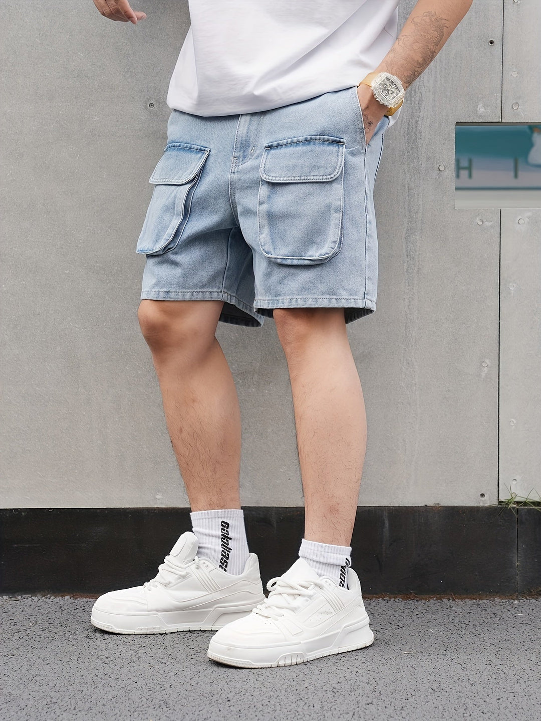 Levoire | Shorts En Denim Pour Hommes Heureux Avec Plusieurs Poches