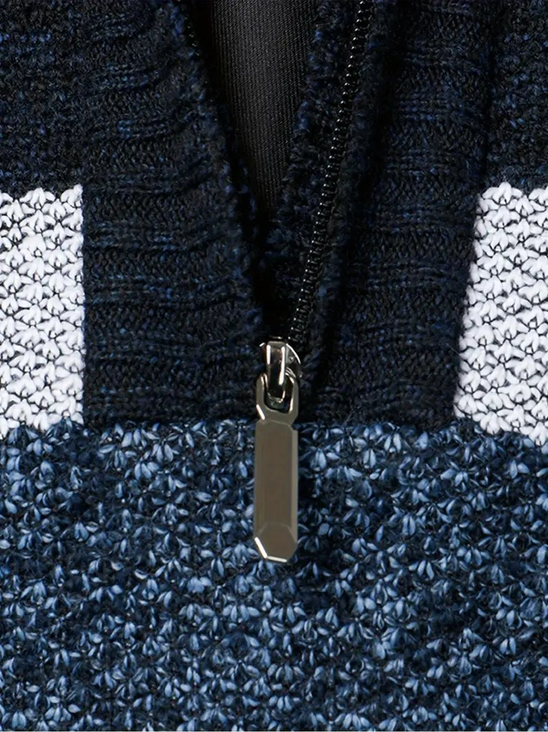 Levoire | Haut Col Pull, Avec Zip Semi-Métallique