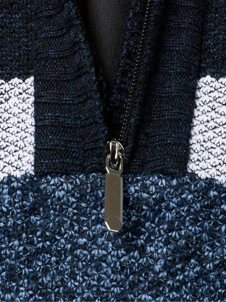 Levoire | Haut Col Pull, Avec Zip Semi-Métallique
