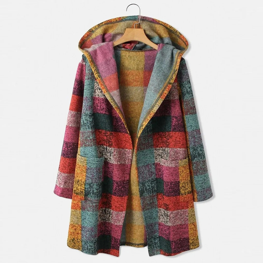 Levoire | Manteau À Capuche À Carreaux Lilas