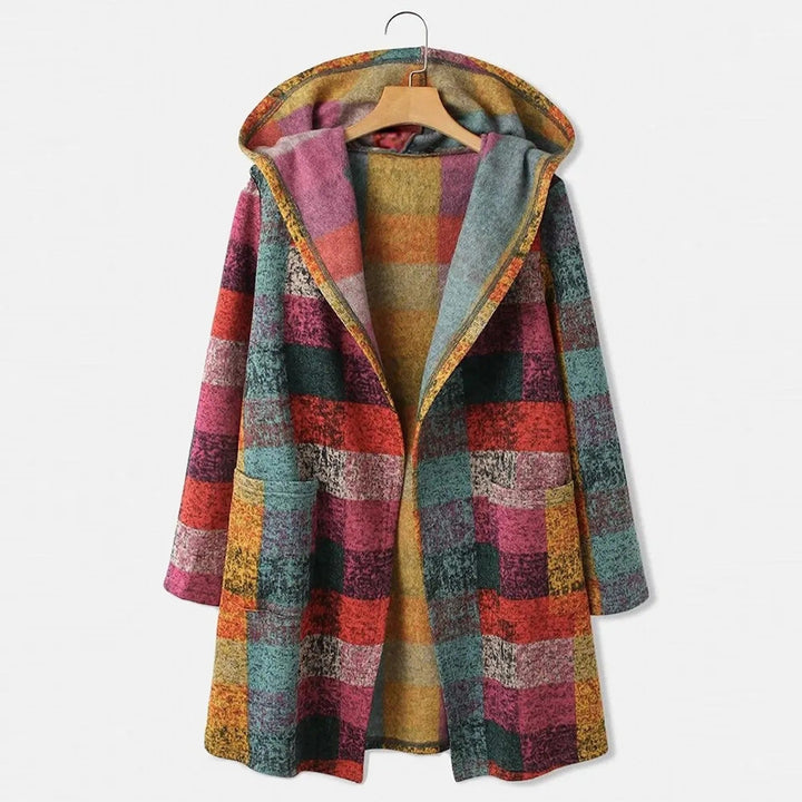 Levoire | Manteau À Capuche À Carreaux Lilas