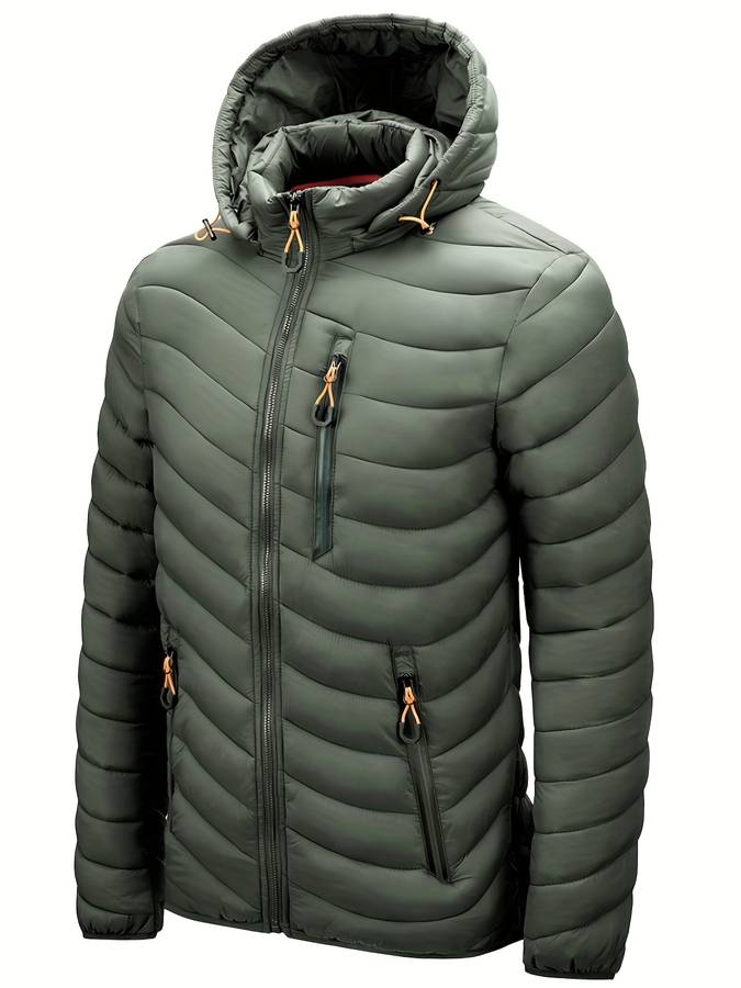 Levoire | Veste à capuche zippée avec poches à manches longues chaudes