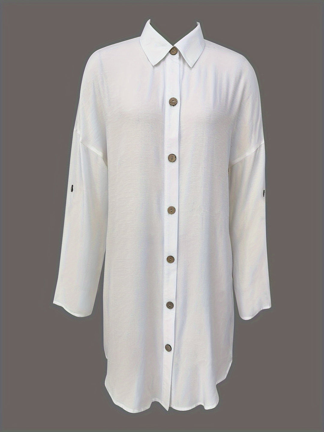 Levoire | Non Fusionné Chemise À Col Décontractée Robe À Boutons Et À Manches Longues