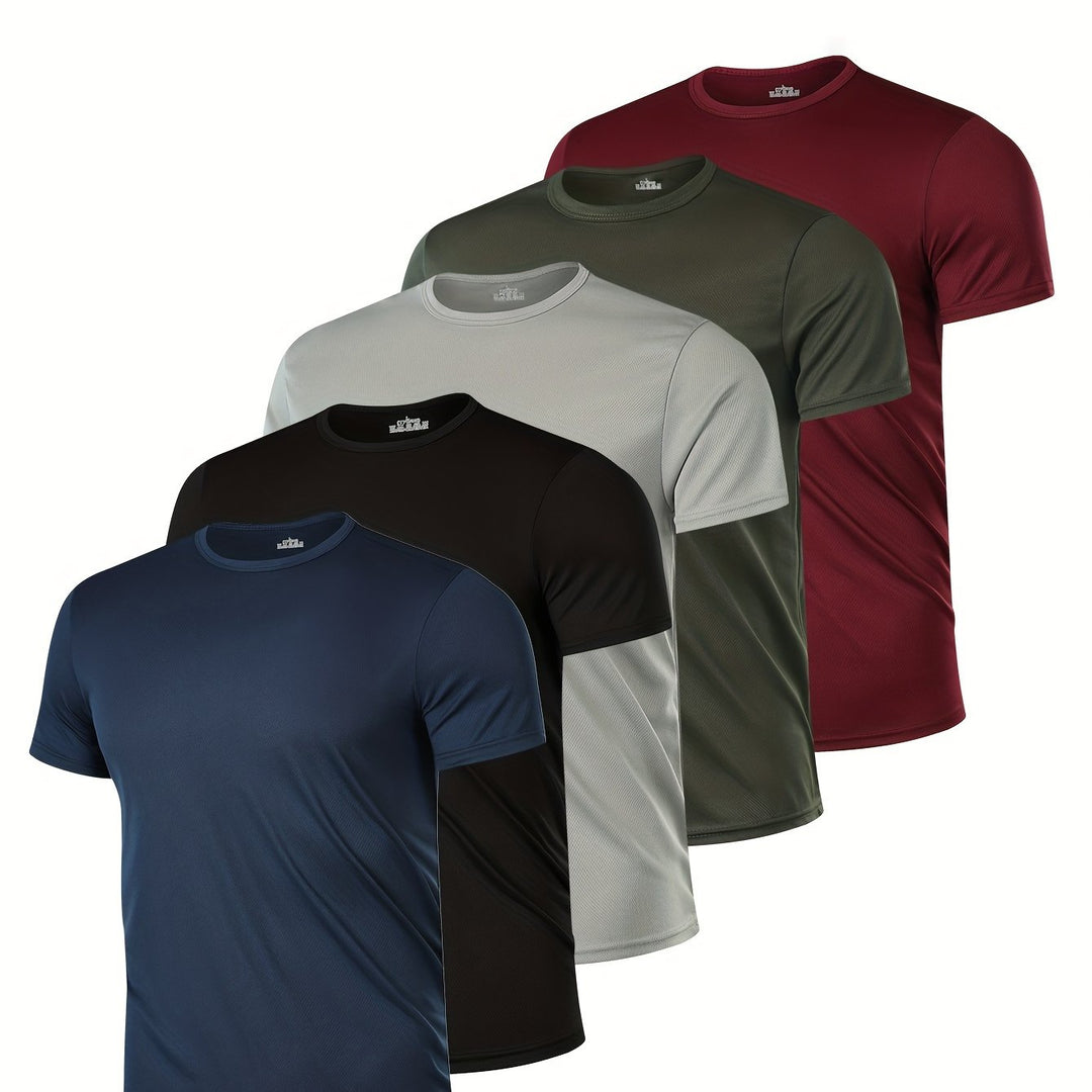 Levoire | 5 Paquet De T-Shirts Sportifs Et Polyvalents À Col Rond