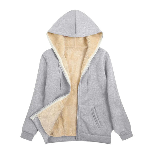 Levoire | Sweat à capuche en fausse fourrure Gris