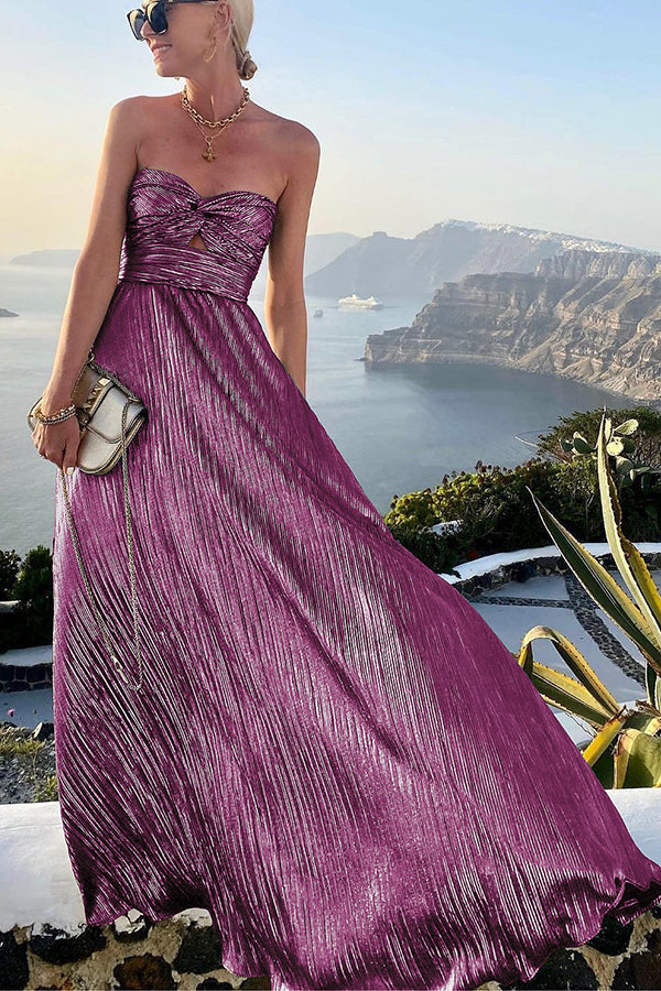 Levoire | Élégante robe brillante epaules nues
