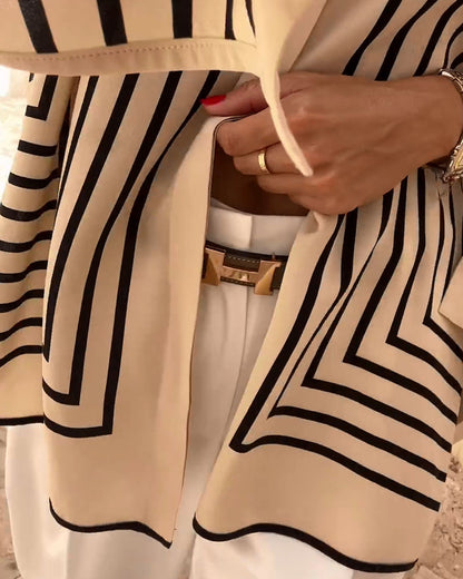 Levoire | Chemise Décontractée À Manches Raglan À Rayures Polyvalente