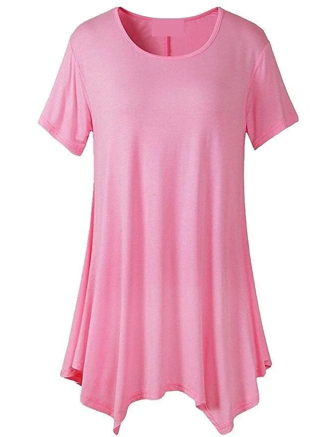 Levoire | T-Shirt D'Été À Coupe Décontractée Avec Manches Courtes Rosa