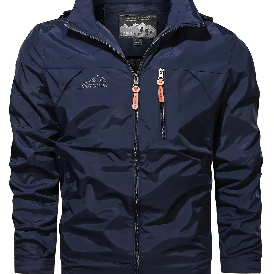 Levoire | Veste De Plein Air Softshell Pour Hommes Avec Capuche Meri bleu
