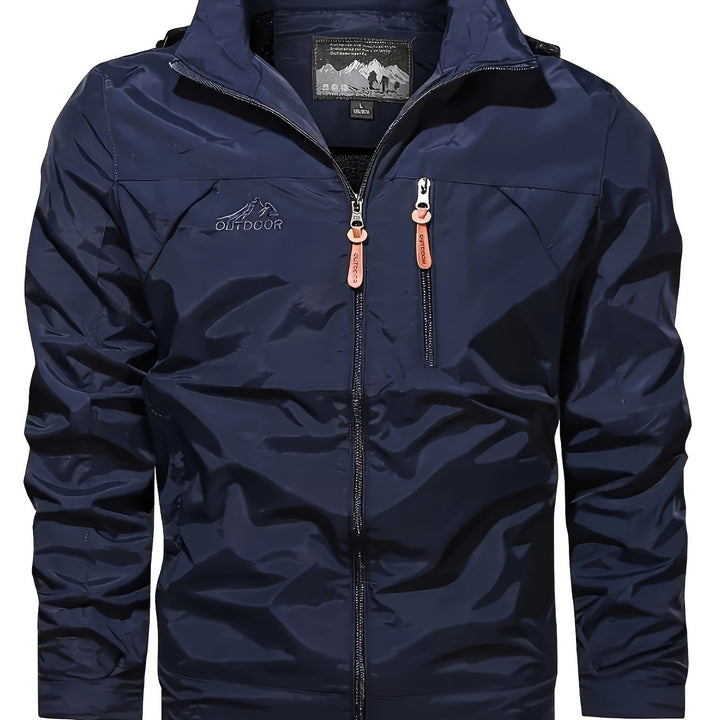 Levoire | Veste De Plein Air Softshell Pour Hommes Avec Capuche Meri bleu