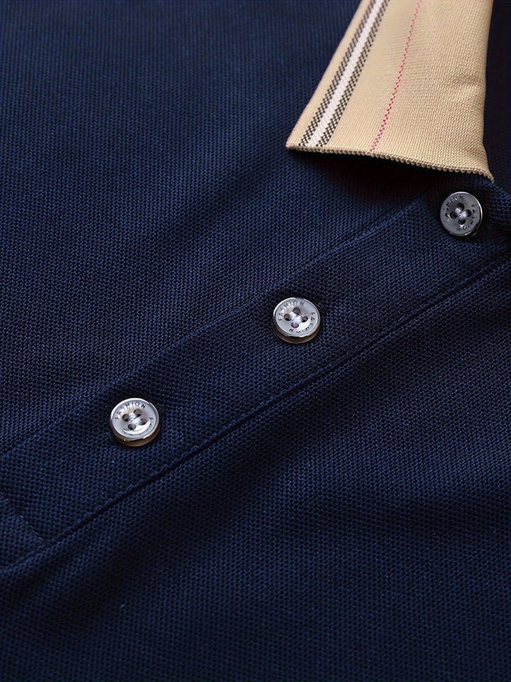 Levoire | Bleu/Noir À Carreaux Chemise Polo Homme