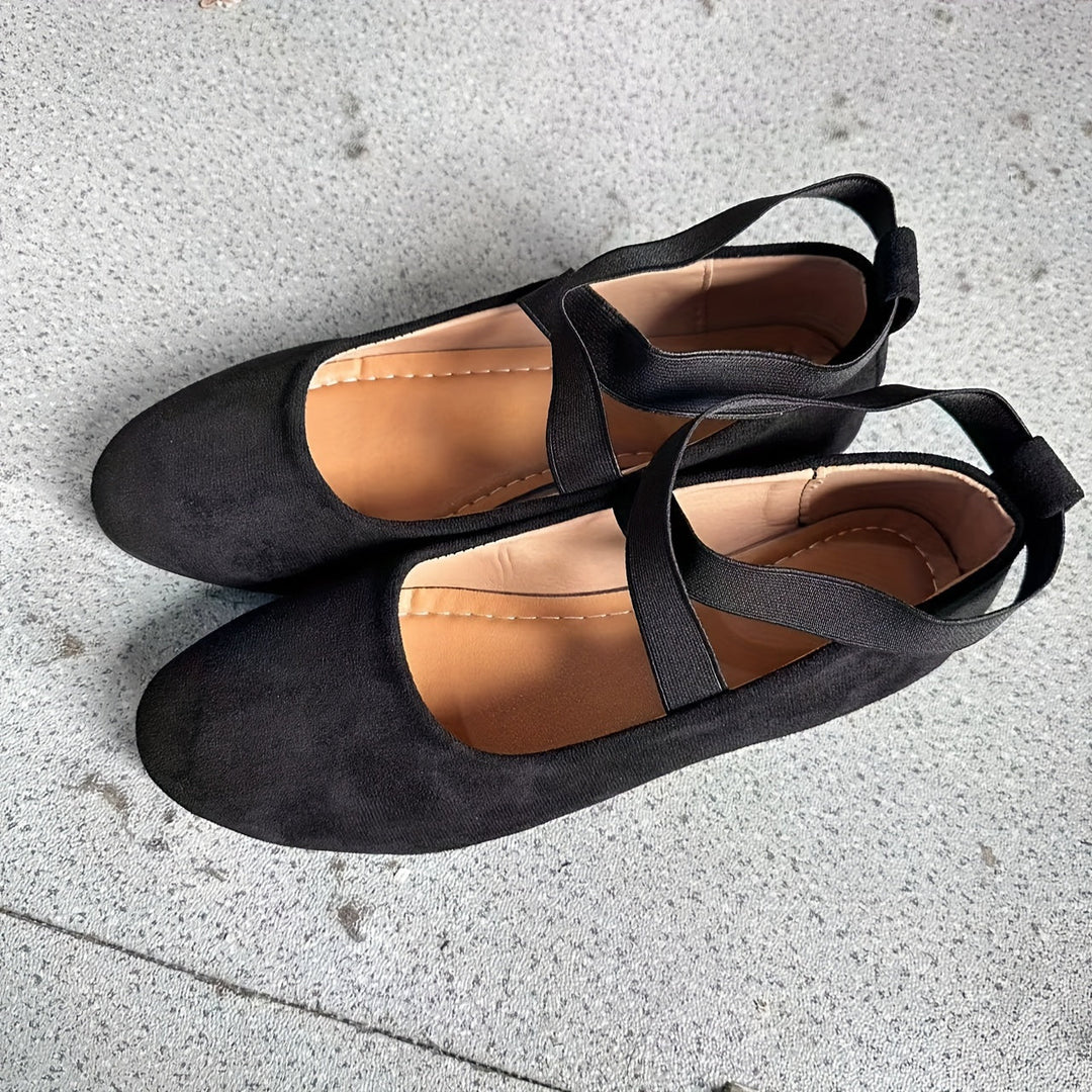 Levoire | Ballerines Simples Pour Femmes En Velours Respirant Noir