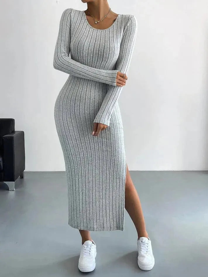 Levoire | Robe longue décontractée pour femmes Helle Gris