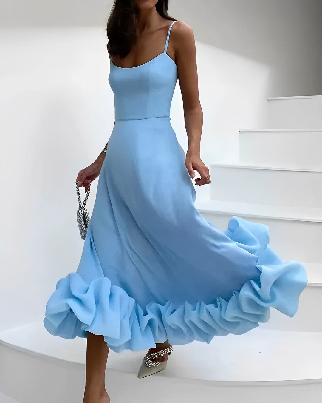 Levoire | Robe avec ourlet de fête Bleu
