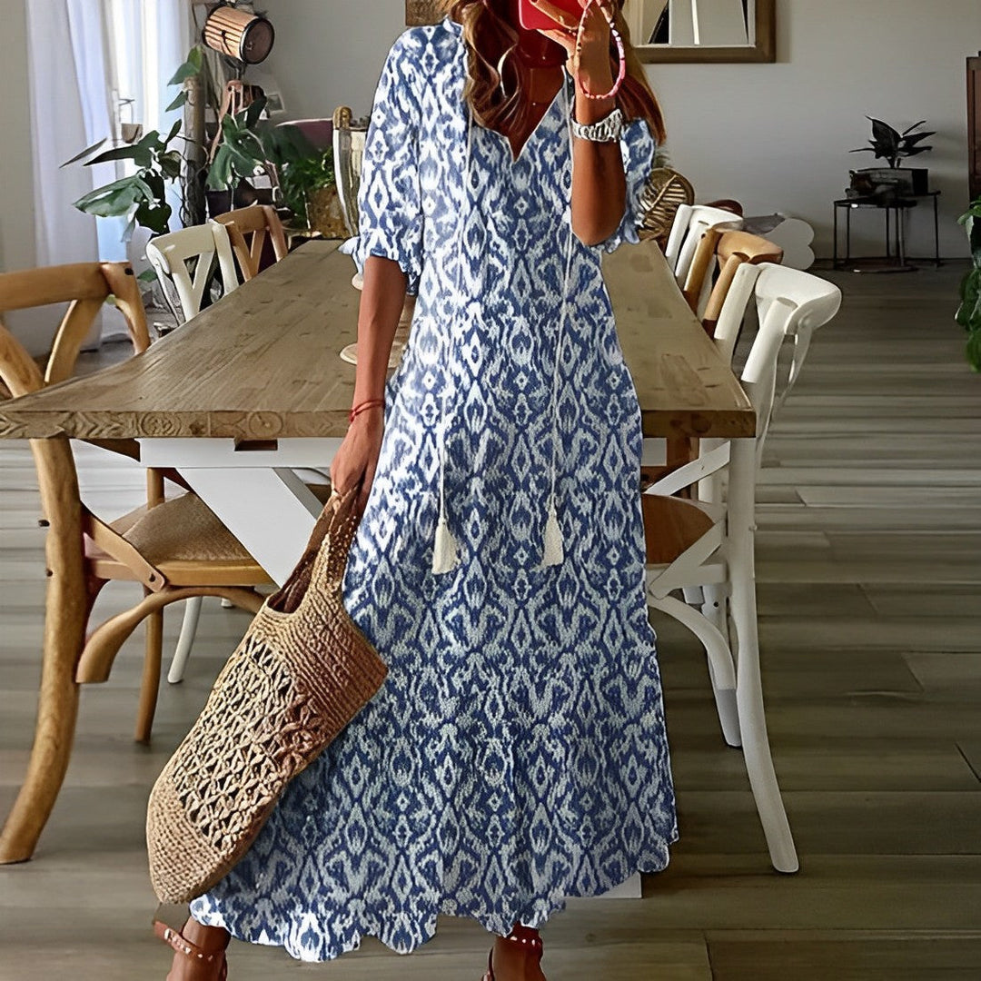 Levoire | Robe D'Été Bleue Chic