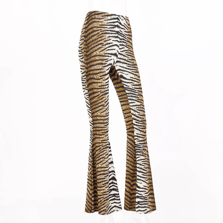Levoire | Pantalon Évasé Animal Un Pantalon Élégant Et Sexy Tigre