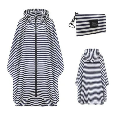 Levoire | Poncho Pour La Randonnée En Plein Air Blanc Noir Une taille