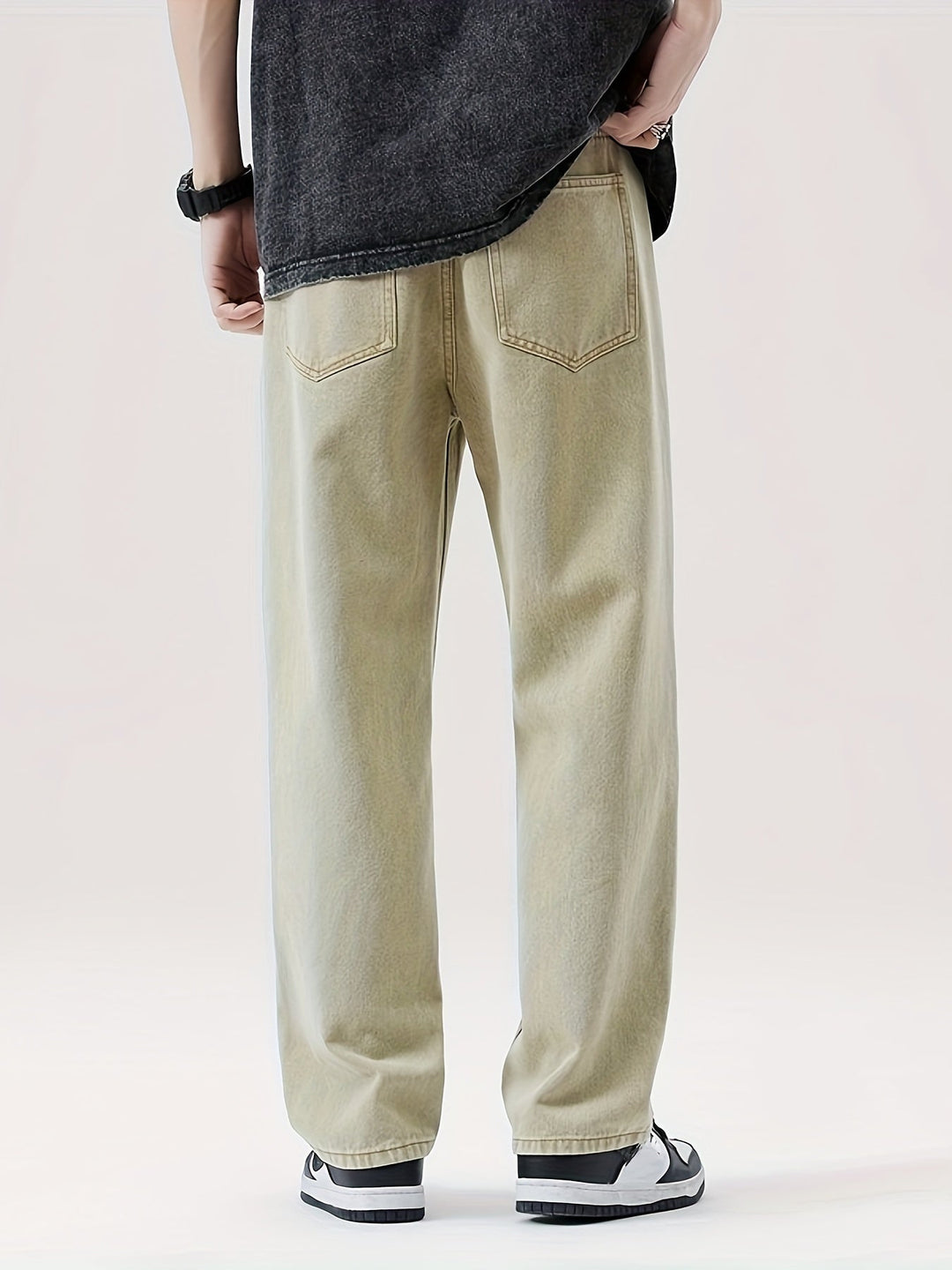 Levoire | Mélange De Coton Pantalon En Jean Décontracté Ample Style Urbain