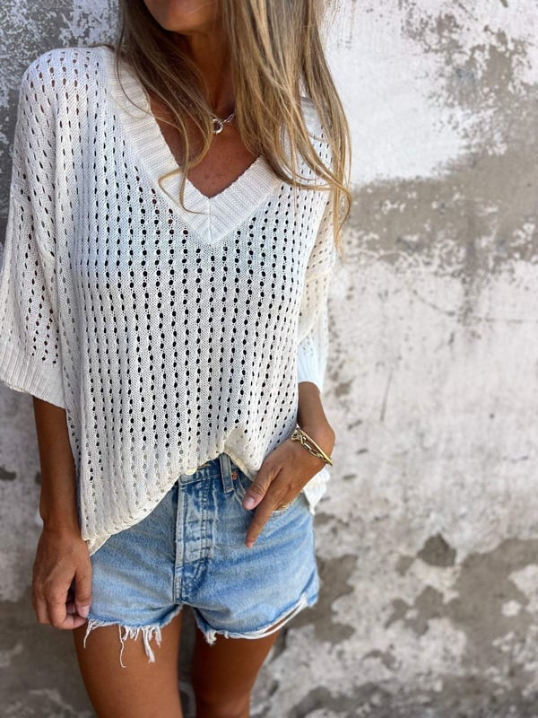 Levoire | Haut Casual Chic Blanc (Presque épuisé)