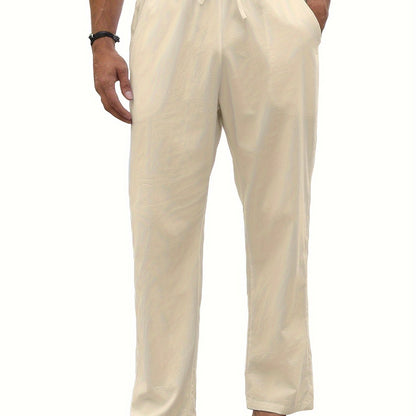 Levoire | Pantalons Décontractés Pour Hommes En Coton Et Lin