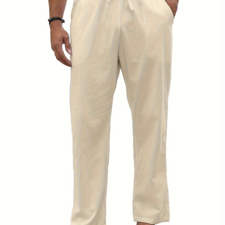 Levoire | Pantalons Décontractés Pour Hommes En Coton Et Lin
