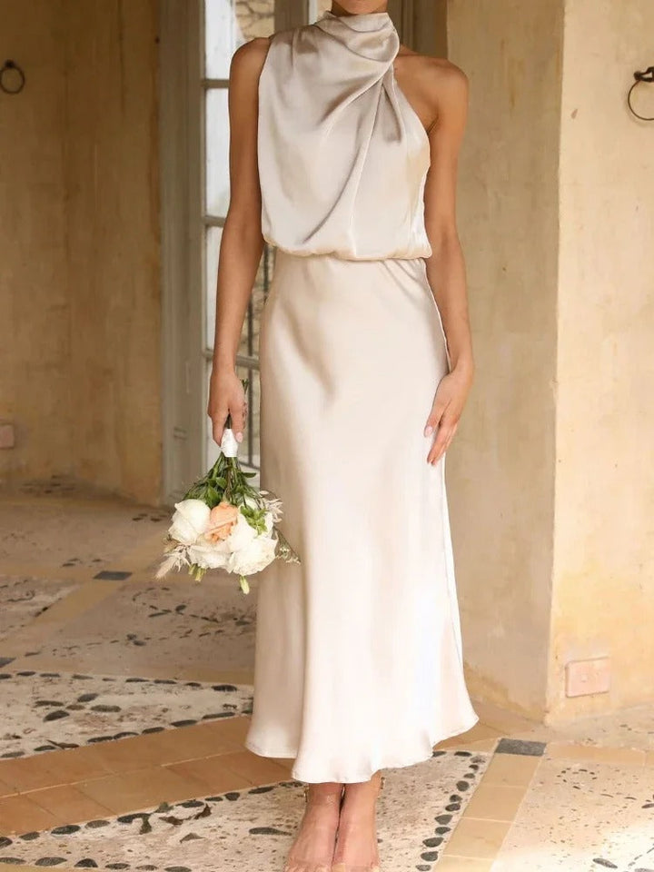 Levoire | Lgante Robe Midi Abricot
