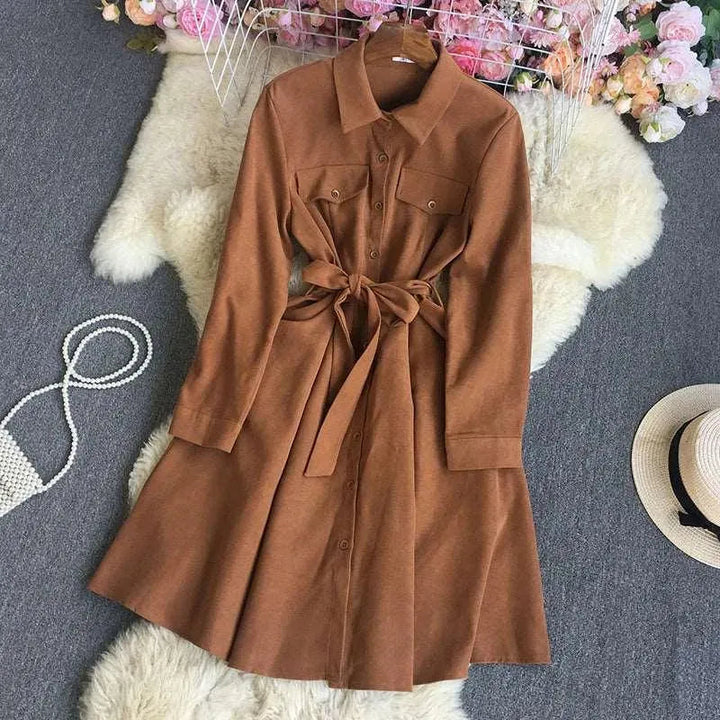 Levoire | Chemise Robe Café Une taille