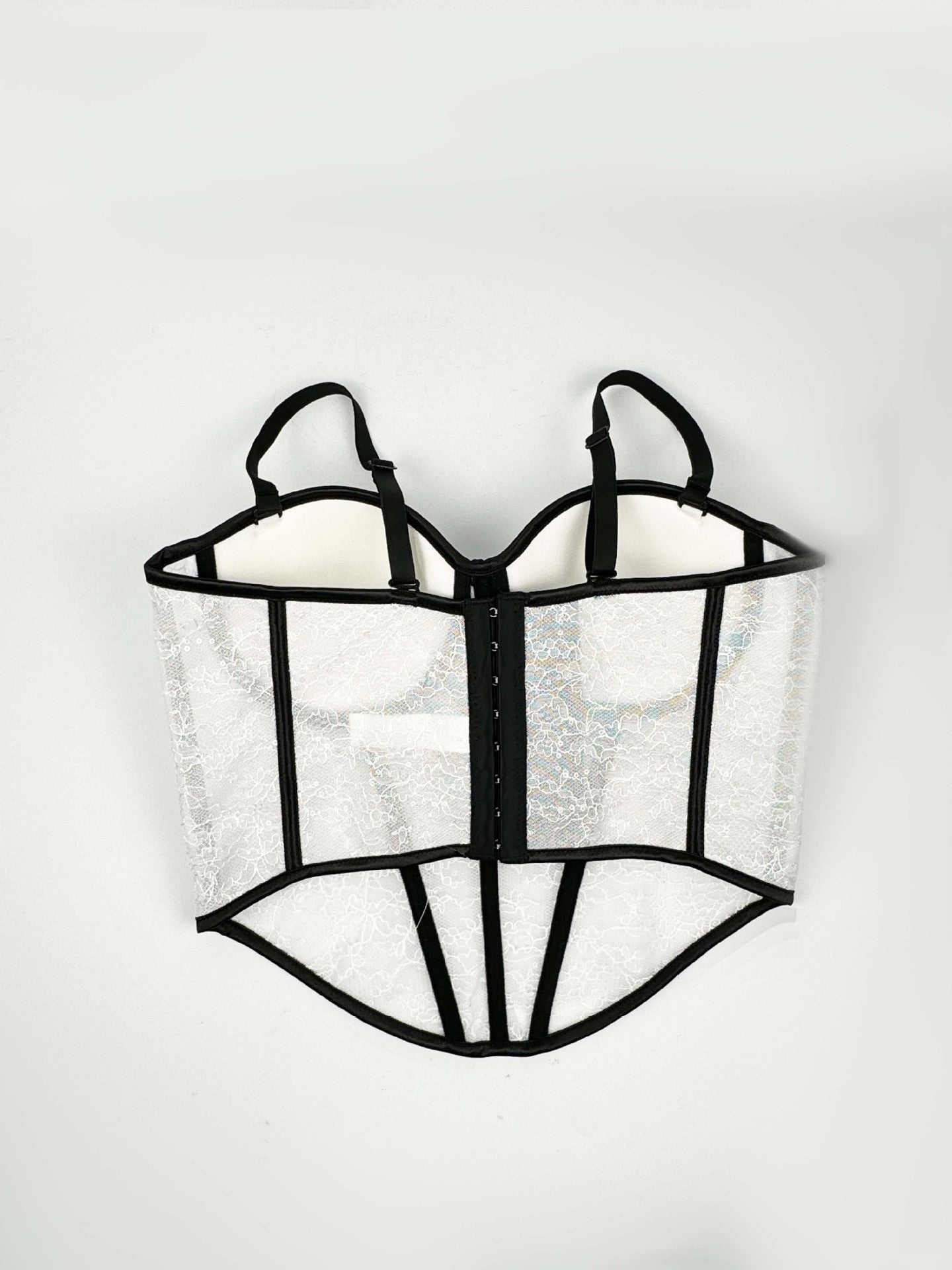 Levoire | Corset en filet transparent avec des détails en dentelle