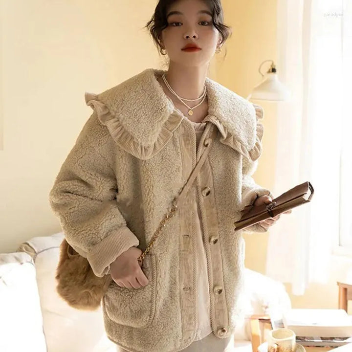 Levoire | Veste Avec Col Et Volants Pour Femmes