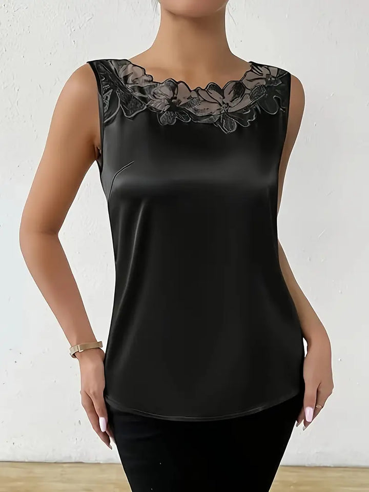 Levoire | Blouse Satin Avec Détail Floral Pour Femmes