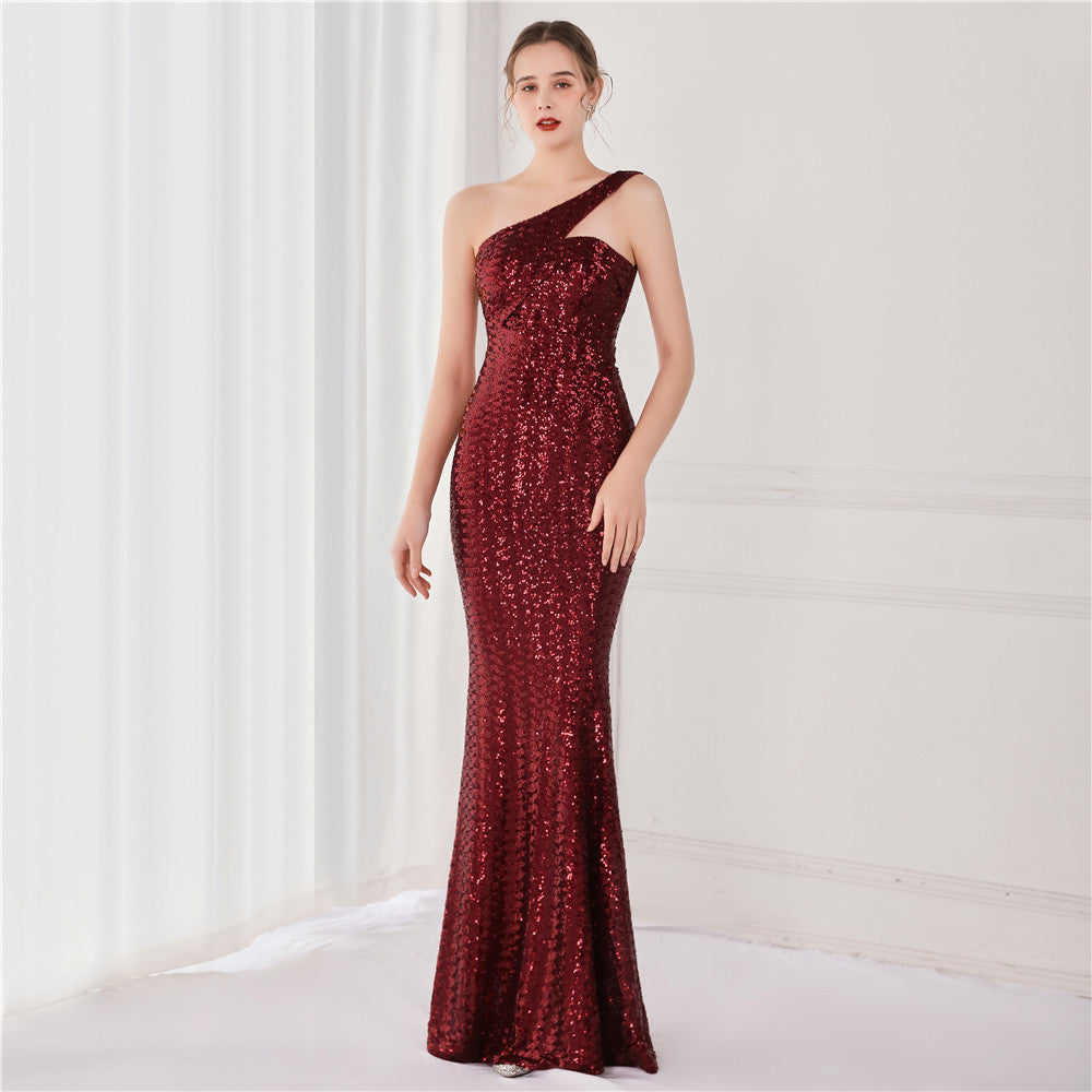 Levoire | Robe de soirée décontractée et élégante Bordeaux