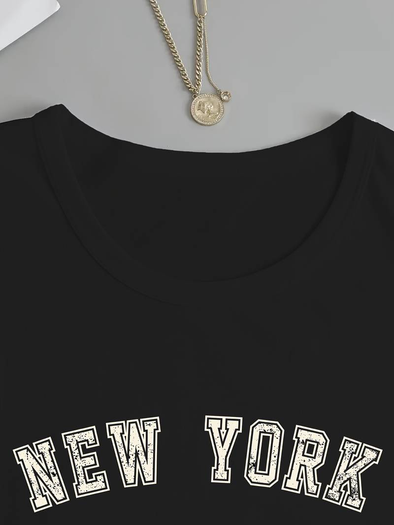 Levoire | T-Shirt À Col Rond Avec Impression New York