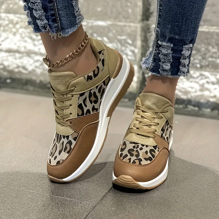 Levoire | Baskets Pour Femmes Avec Motifs Braun Léopard
