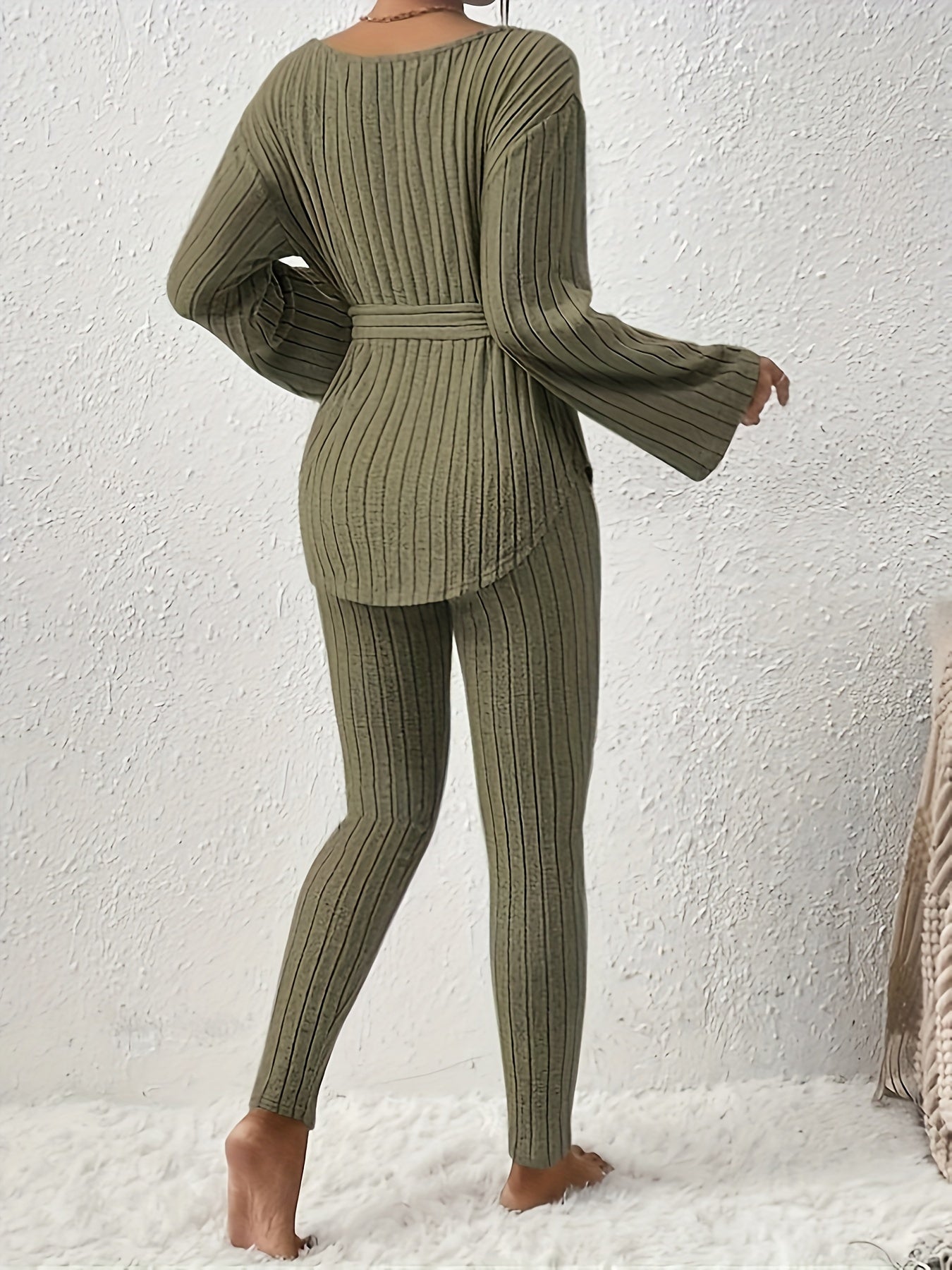 Levoire | Ensemble En Deux Pièces Côtelé Confortable Avec Ceinture