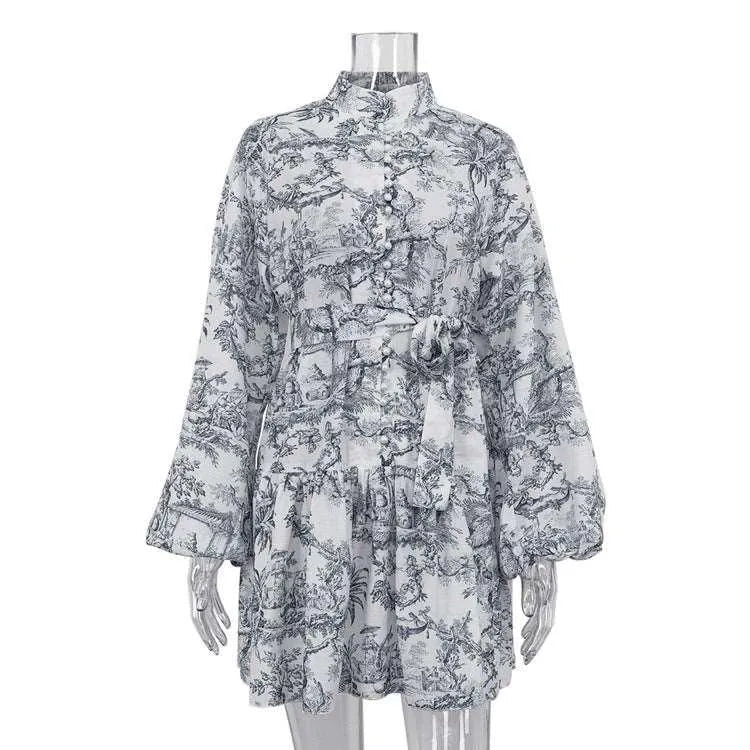 Levoire | Robe courte à manches bouffantes