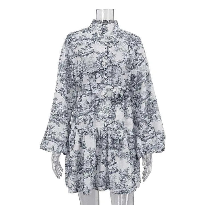 Levoire | Robe courte à manches bouffantes