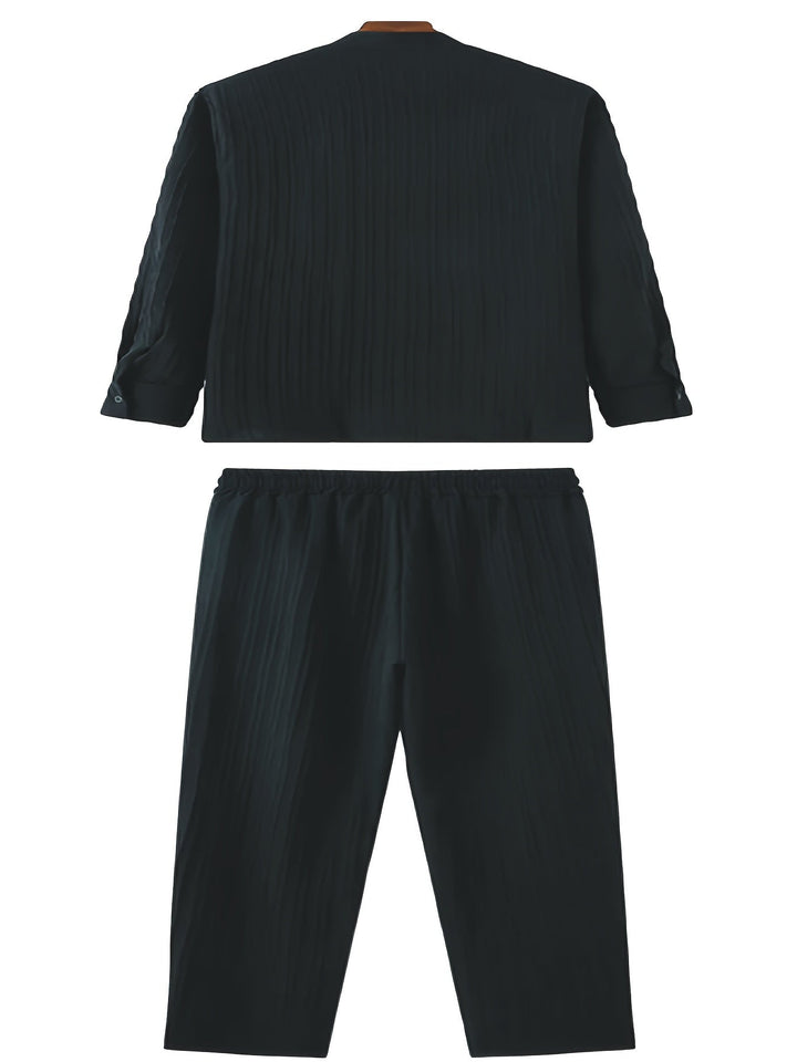 Levoire | T-Shirt À Manches Longues Unicolore Et Pantalons De Survêtement