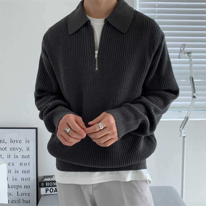Levoire | Pull Classique En Tricot Noir