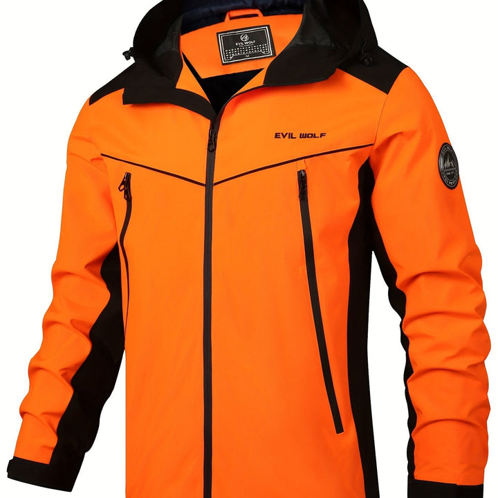 Levoire | Veste De Pluie Rayée Imperméable Pour Hommes Avec Capuche