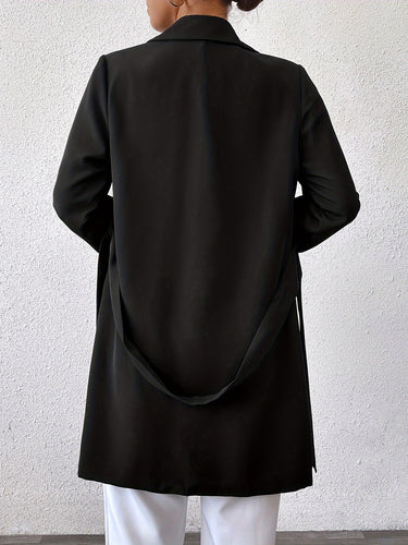 Levoire | Manteau En Tissu Réversible À Double Épaisseur Avec Ceinture À Nouer