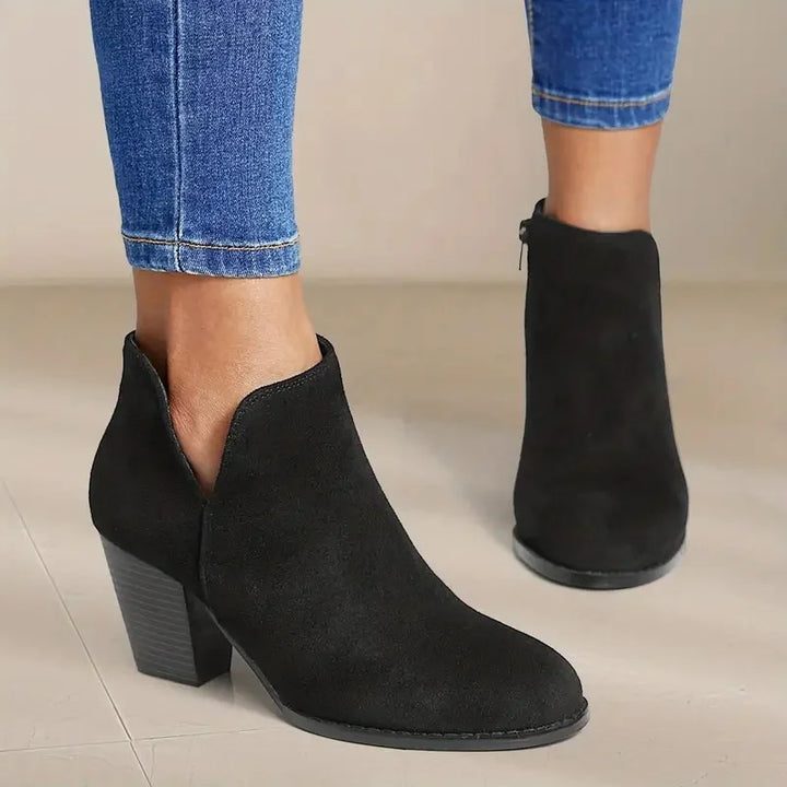 Levoire | Bottines Pour Femmes À Talon Bloc Noir
