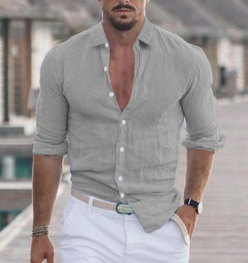 Levoire | Chemise D'Été Confortable Pour Hommes Gris