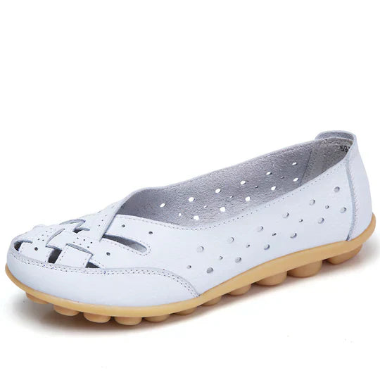 Levoire | Ballerines En Cuir Ultra Confortables Blanc