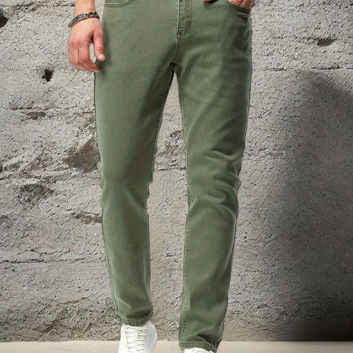 Levoire | Jeans Pour Hommes Simples À Coupe Droite
