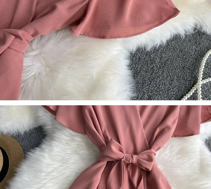 Levoire | Retro Temperament Combinaison à Manches Courtes Col en V